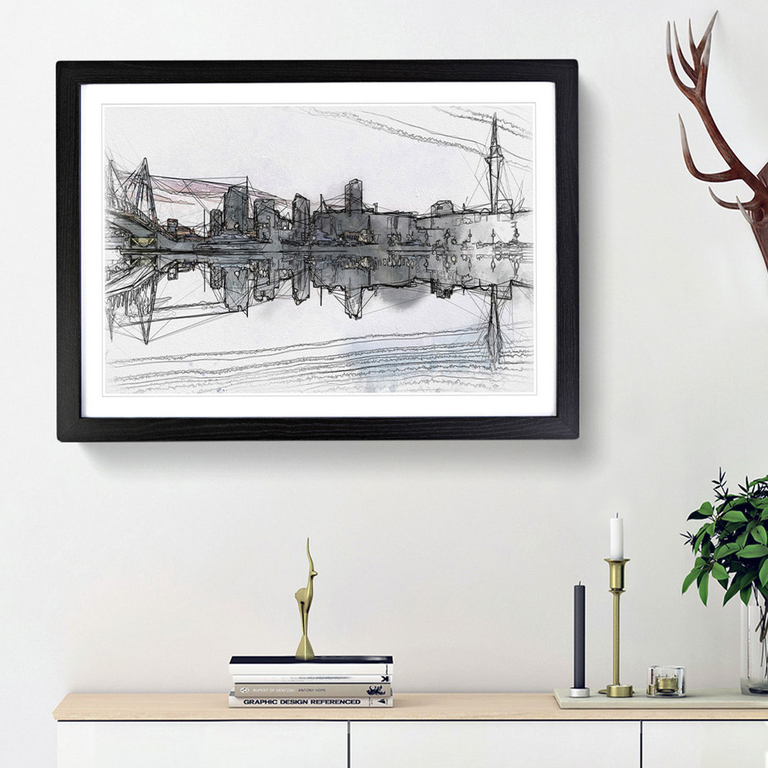Auckland Skyline in New Zealand - Picture Frame Painting Print