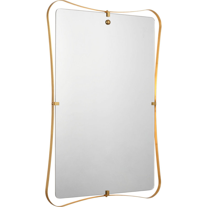 Barnes 27" Backlit Mirror, Hand-Rubbed Antique Brass