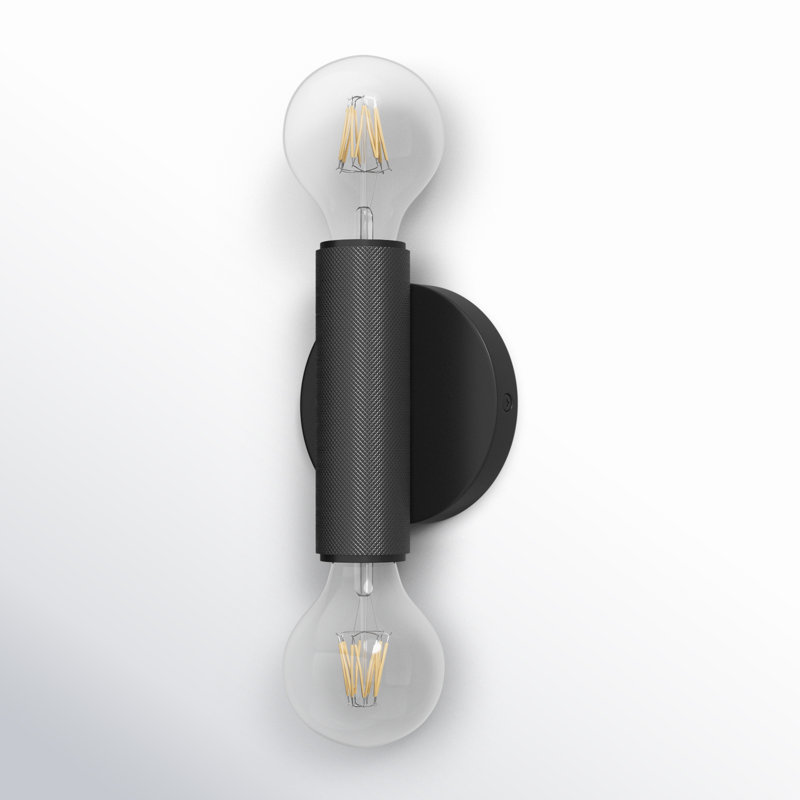 Cabot Armed Sconce, 6" H x 4.7" W x 3.3" D, Black