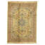 Hand Knotted Wool Area Rug in Gold