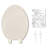 Soft Close Commercial Toilet Seat - Quick Release, Durable Polypropylene, Stable Shift-Free Design, Easy Install & Clean, Fits 19" Elongated Toilets, Almond-125827747