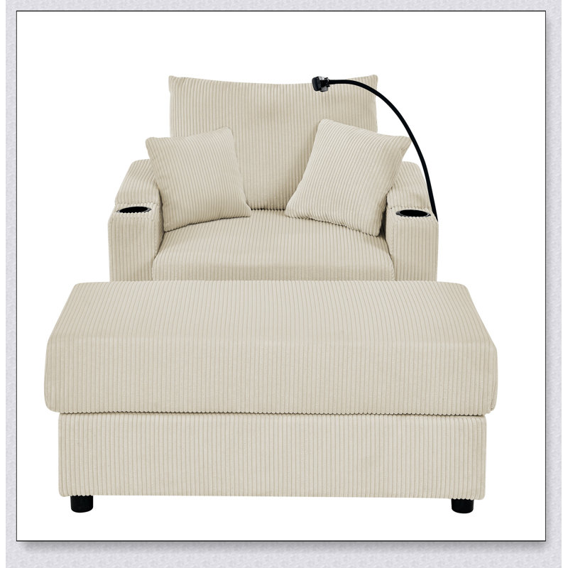 Canapé polyvalent avec rangement spacieux et multiples fonctionnalités pour un confort de salon moderne, Beige