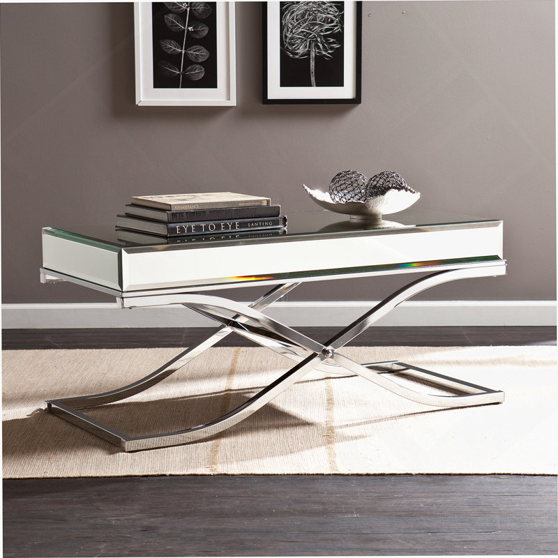 Table de cocktail en miroir - Chrome