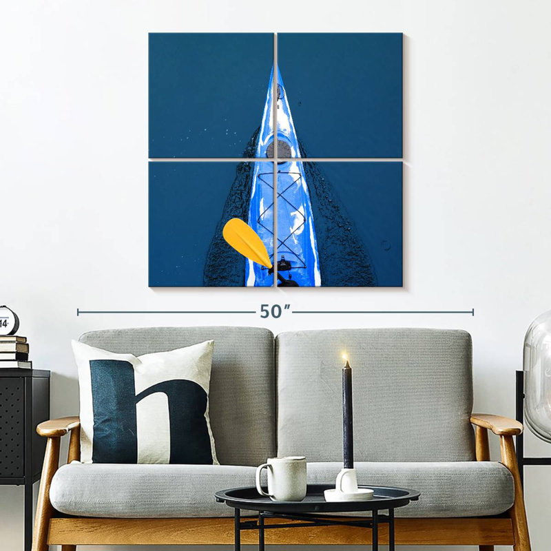 Blue Kayak, 32" H x 32" W