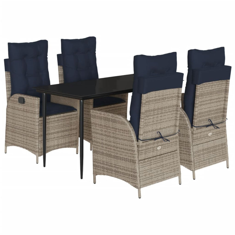 Table rectangulaire 5 pièces Vidaxl