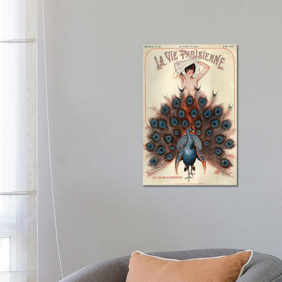 1925 La Vie Parisienne Magazine Cover by Georges Leonnec - Wrapped Canvas Gallery-Wrapped Canvas Giclée