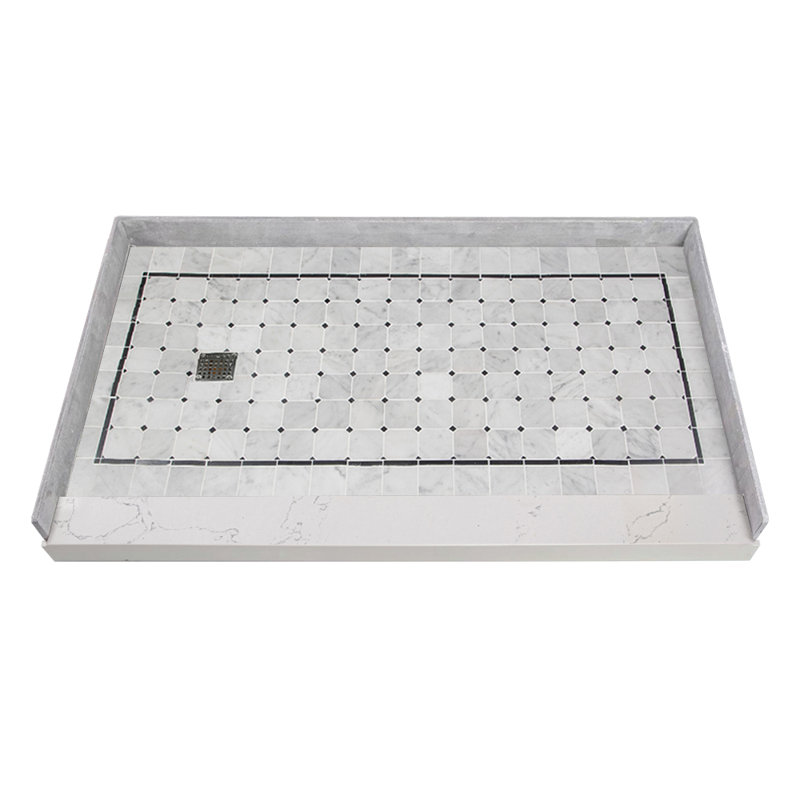 Base de douche à seuil simple l 60 po x P 36 po, À gauche
