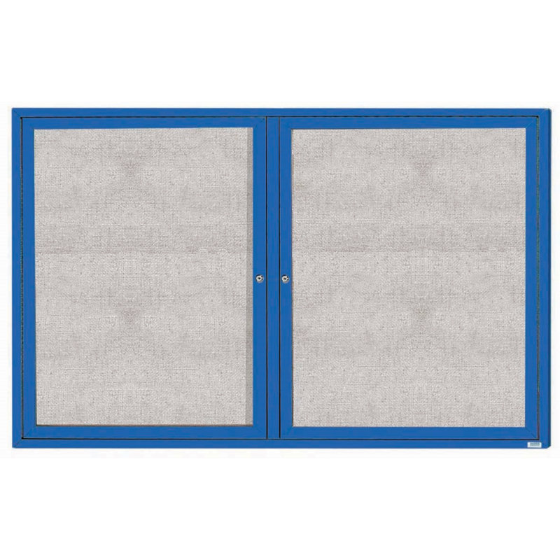 Tableau d'affichage mural extérieur pour l'extérieur, bleu, Deux, 48 po x 72 po