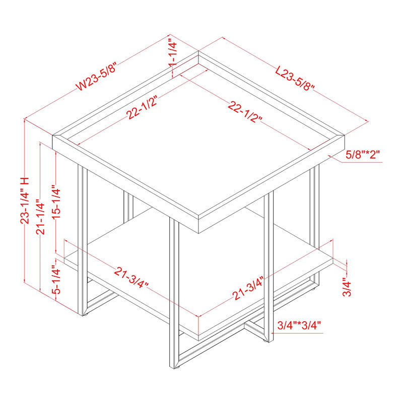 Ensemble de tables basses 2 pièces Baden