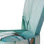 Fauteuil d'appoint rembourré abstrait «Giliane - Turquoise et marbre vert»