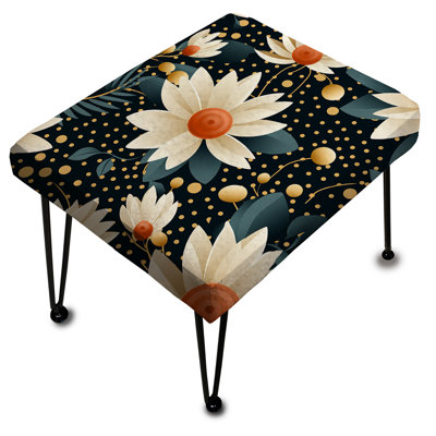 Victorian Elegance Motif à pois - Repose-pieds rectangulaire à pois