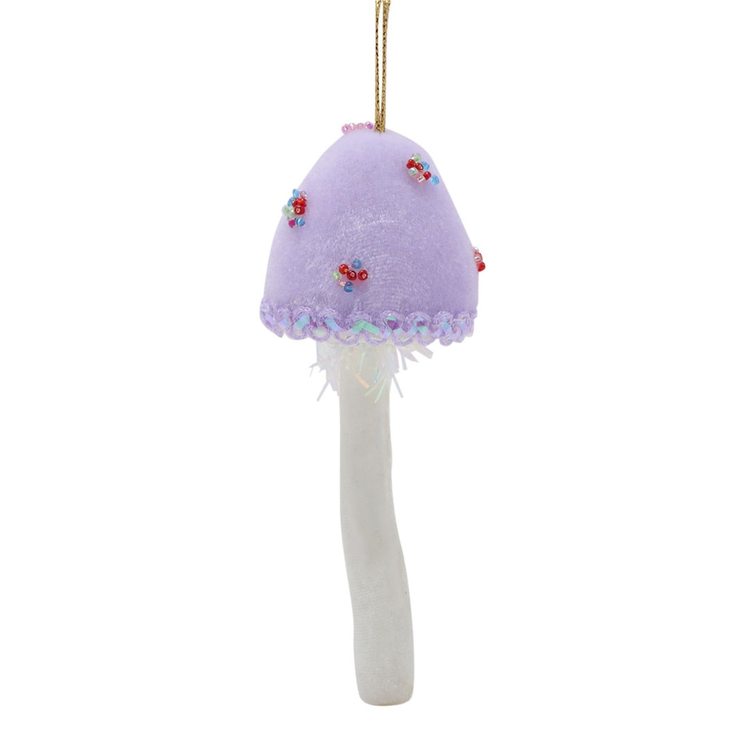 The Seasonal Gift Co Lilac Mushroom Hanging Tree Decoration 24Cm - Image 3