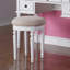 Ensemble de meuble-lavabo de chambre à coucher contemporain avec tiroirs de tabouret à miroir pliables de couleur blanche-2082824426