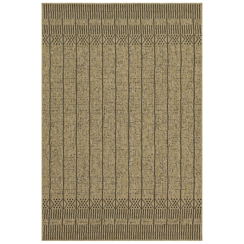 Indoor/Outdoor Area Rug, Rectangle 7'10" x 10'3", Beige/Black/Natural