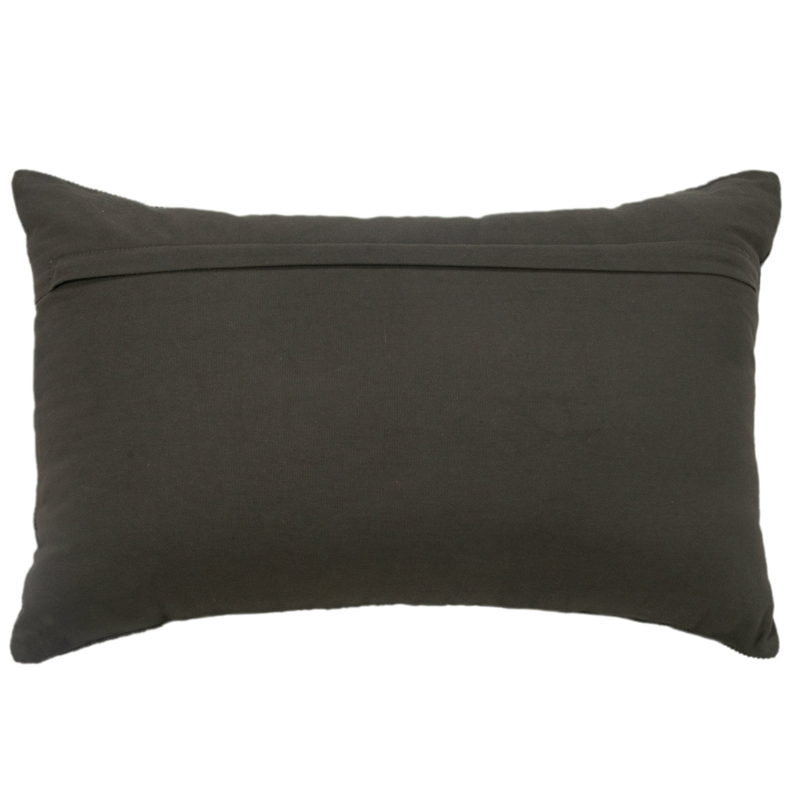 Berkley Textured Cotton Lumbar Throw Pillow, Gray