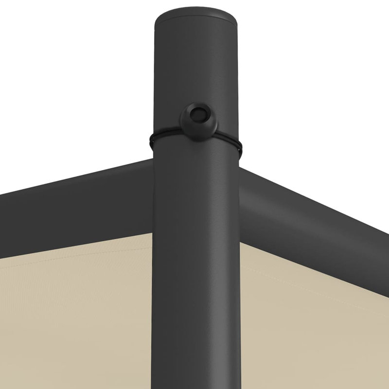 vidaXL Gazebo Beige Fabric (100% polyester) with PA coating Large