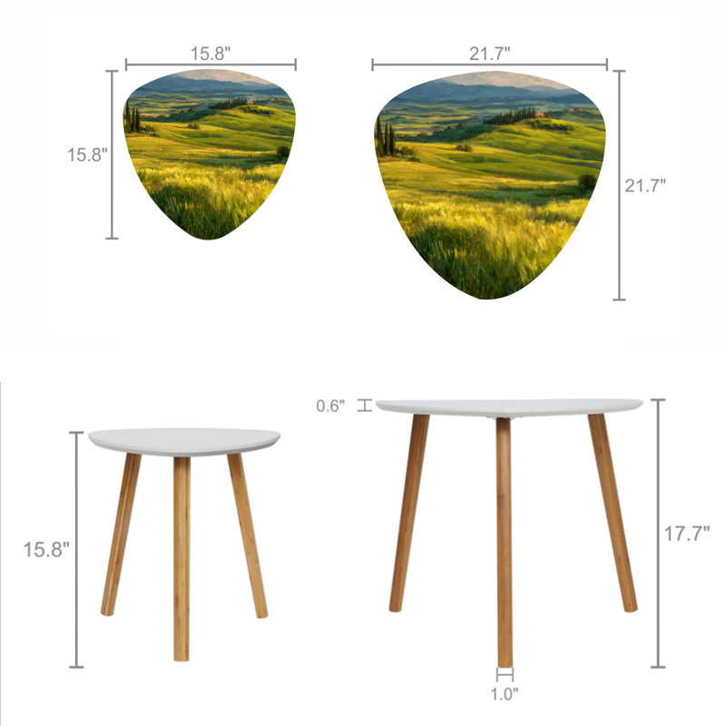 Ensemble de 2 tables basses gigognes Triangle