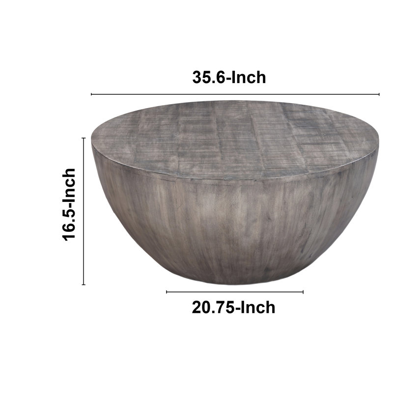 Freddick Single Drum Shape Coffee Table