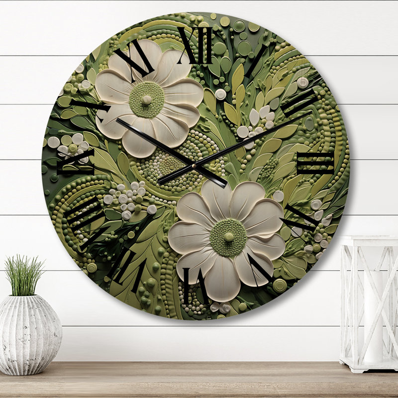 Horloge murale en bois massif Yussra, Moyenne