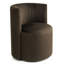 Chaises d'appoint tonneau en velours avec roulettes-406038455