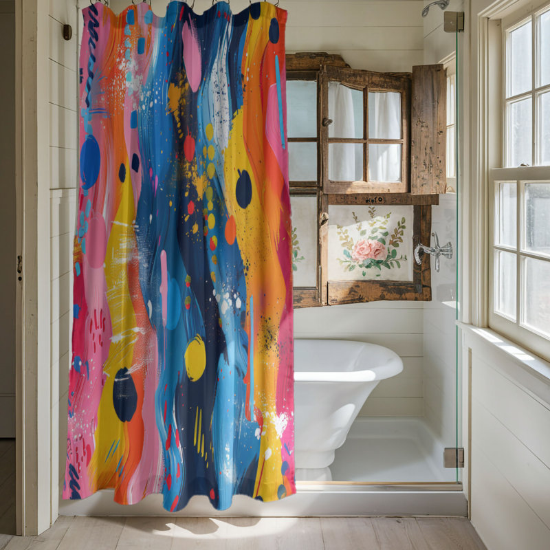 Rideau de douche Peppy, H 74 po x l 71 po