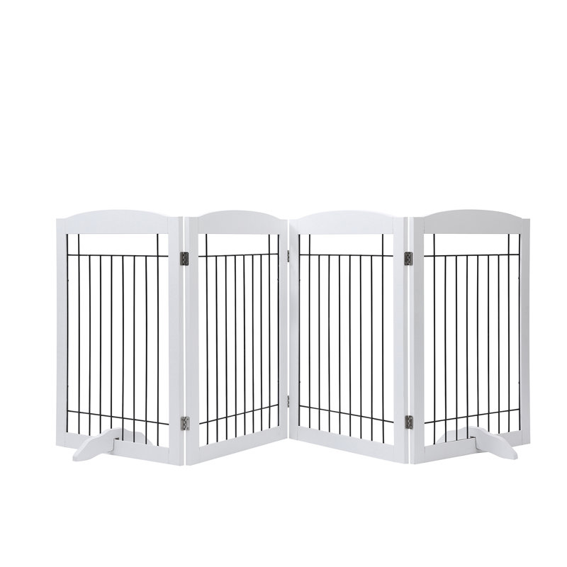 Barrière pour animaux 4 panneaux Noriega, Blanc