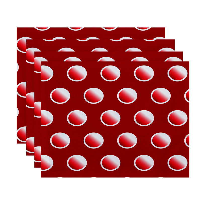 Napperon Dip Dye Dots, Rouge
