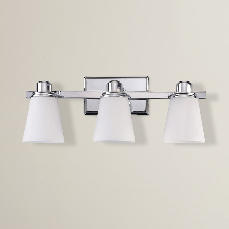Lumière de vanité à 3 lumières Mehara, Chrome