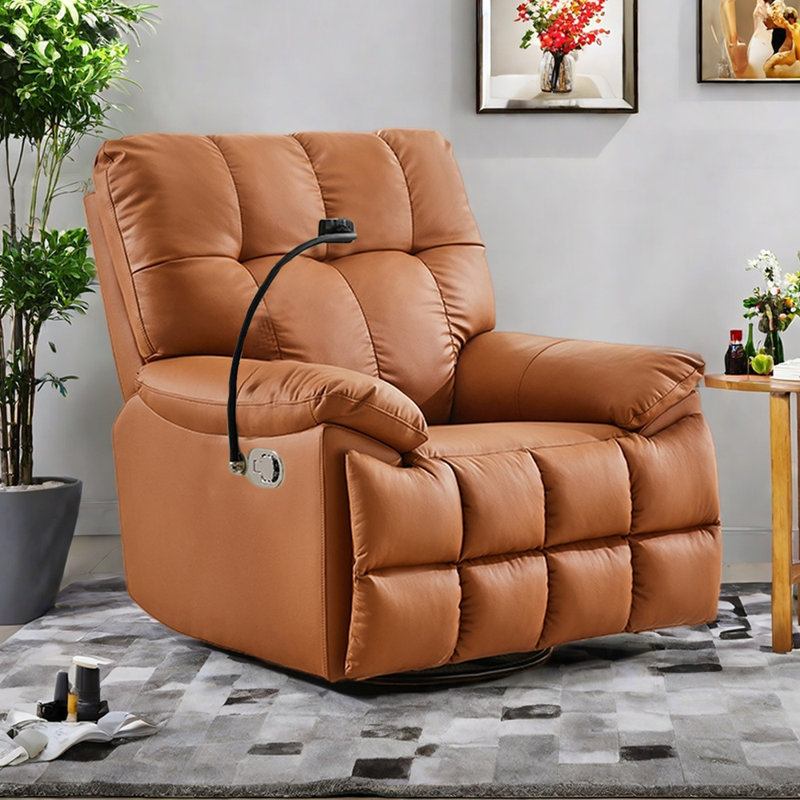 Fauteuil inclinable pivotant multifonctionnel pour canapé simple, Brun
