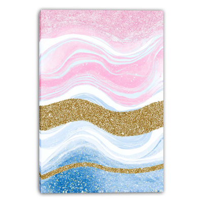 Art mural sur toile rose