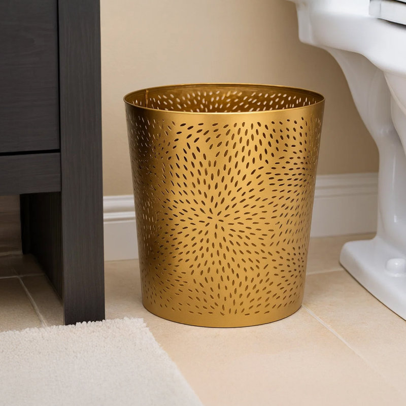 Poubelle décorative en fer 10 po