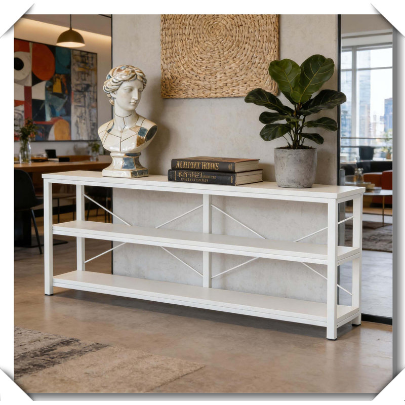 Stylish Corner Shelf Spacious Compact 5-Tier Universal Bookcase, Blanc