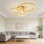3-Light Gold LED Flush Mount with Remote Control