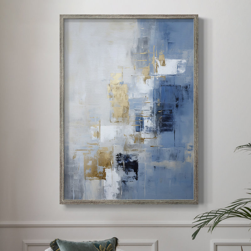 Série ABSTRACT Dxxvi, reproduction encadrée - bois massif, H 30 po x l 24 po