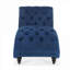 Méridienne capitonnée compacte en tissu bleu riche pour salon et chambre à coucher-1699209539