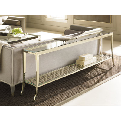 Caracole Classic 82'' Glass Top Console Table