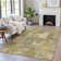 Machine Washable Indoor/Outdoor Xhevrie Khaki Rug