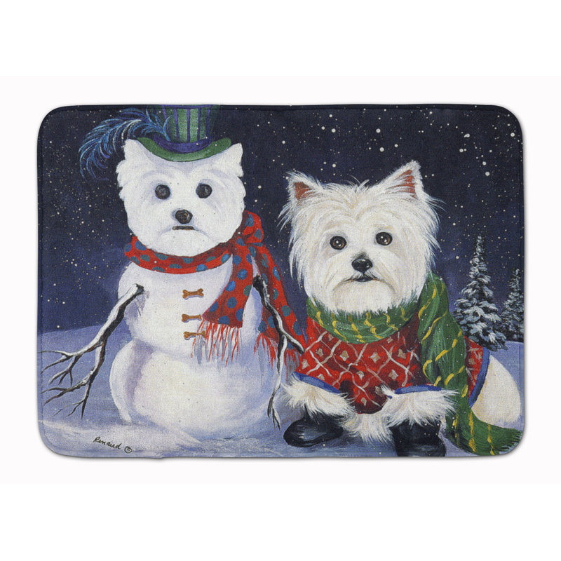 Tapis pour salle de bain Westie Christmas