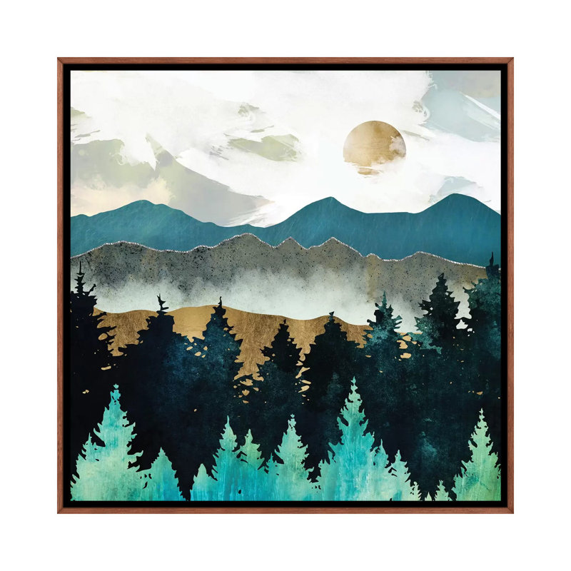 «Forest Mist» par Spaceécur Designs - impression, H 26 po x l 26 po x P 1,5 po, Toile avec cadre en bois classique