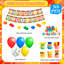 Block Block Decorations, 53 pièces Blocs de construction, ensemble de décorations d'anniversaire