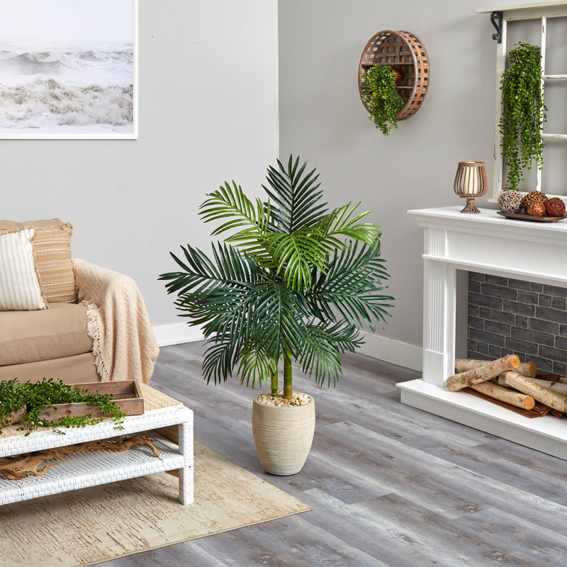 54'' Faux Palm Tree in Ceramic Planter
