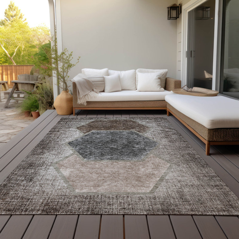 Tapis intérieur / extérieur Flitwick avec envers antidérapant, Rectangulaire 3 pi x 5 pi