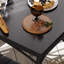 Ensemble de table de salle à manger 4 personnes - Table rectangulaire en bois avec structure en acier, 2 chaises et banc rembourrés, style rétro industriel, peu encombrant pour les petits espaces, noir-112557546-112557549-112557551