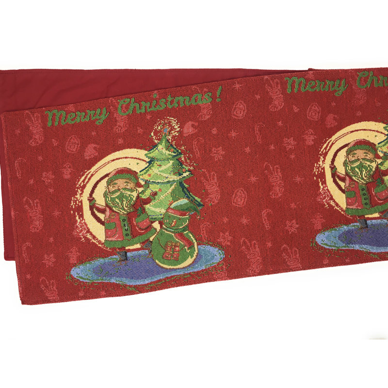 Schwartz Santa Clause Table Runner, 13" W x 48" L