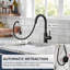 Robinet de bar pour évier de cuisine, robinet de cuisine moderne à poignée simple avec douchette rétractable-122610869
