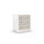 Clear 3 - Drawer Solid Wood Nightstand