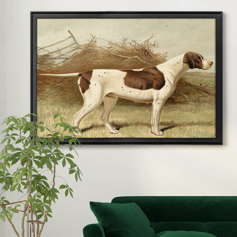 " Pointer " Painting Print, Black, 26.5" H x 36.5" W x 1.5" D