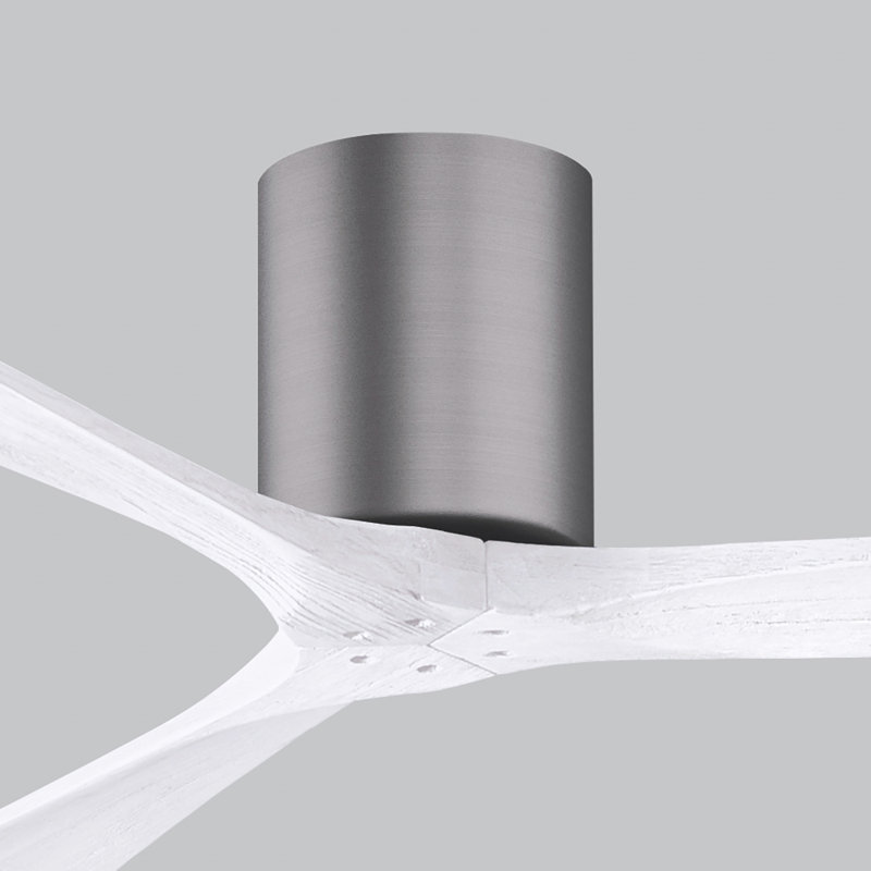 Irene Ceiling Fan, Brushed Pewter, Matte White, 52"