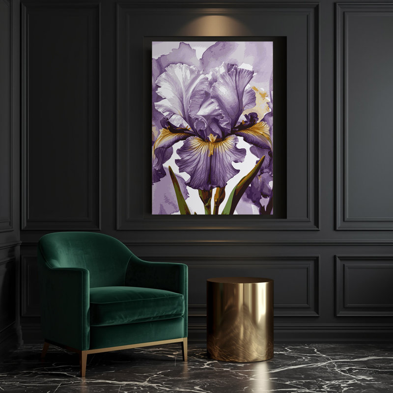 "Watercolor Botanical", art mural sur toile beige, H 8 po x l 10 po