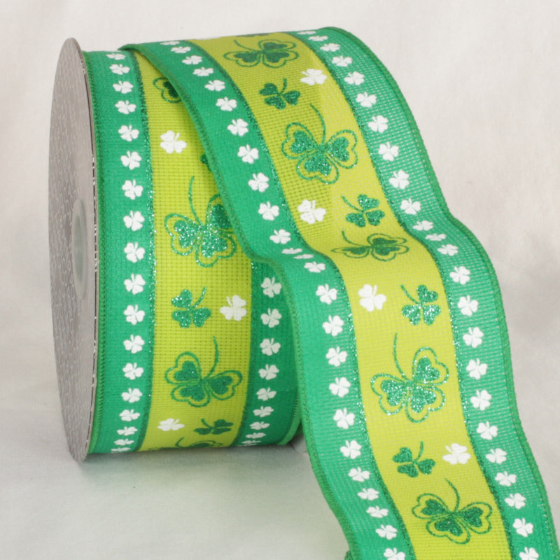 0.2'' Fabric Plants & Flowers Ribbon